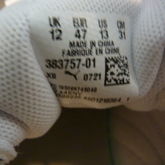 Puma White Low Top Men's US 13, Excellent Pre-Owned Condition - Picture 11 of 11